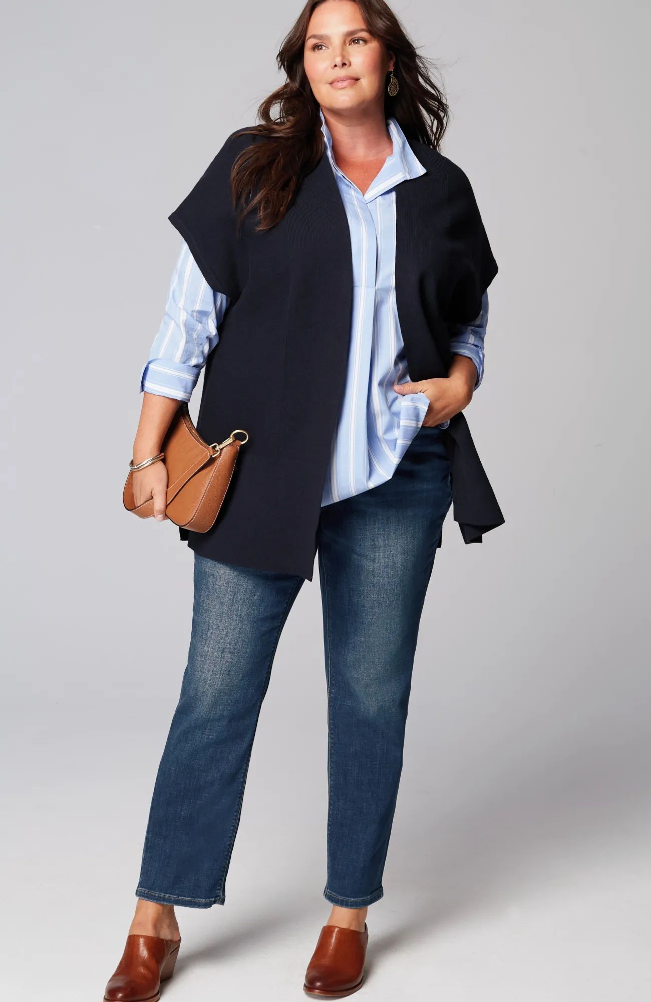 J.Jill Mixed-Texture Gilet Shop