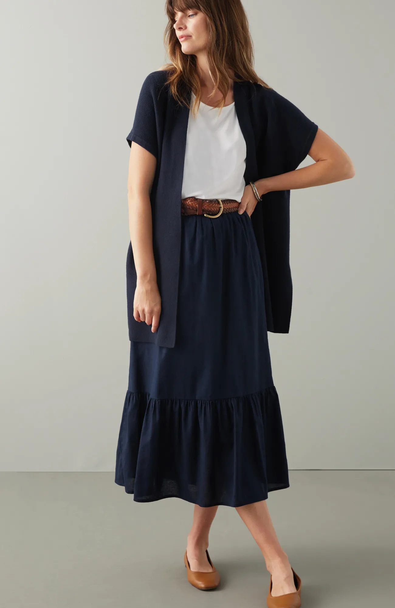 J.Jill Mixed-Texture Gilet Shop