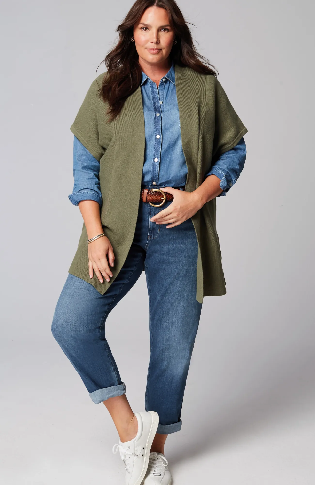J.Jill Mixed-Texture Gilet Shop