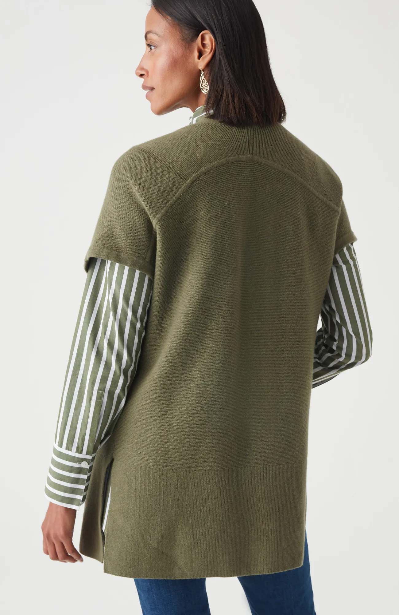 J.Jill Mixed-Texture Gilet Shop