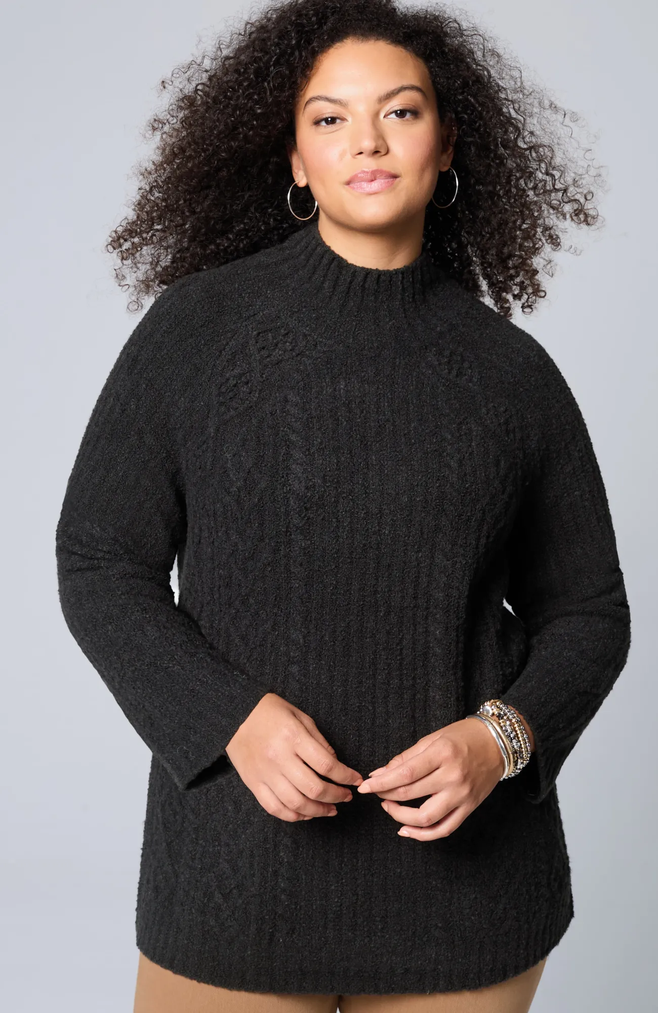 J.Jill Mixed-Textures High-Neck Sweater Discount