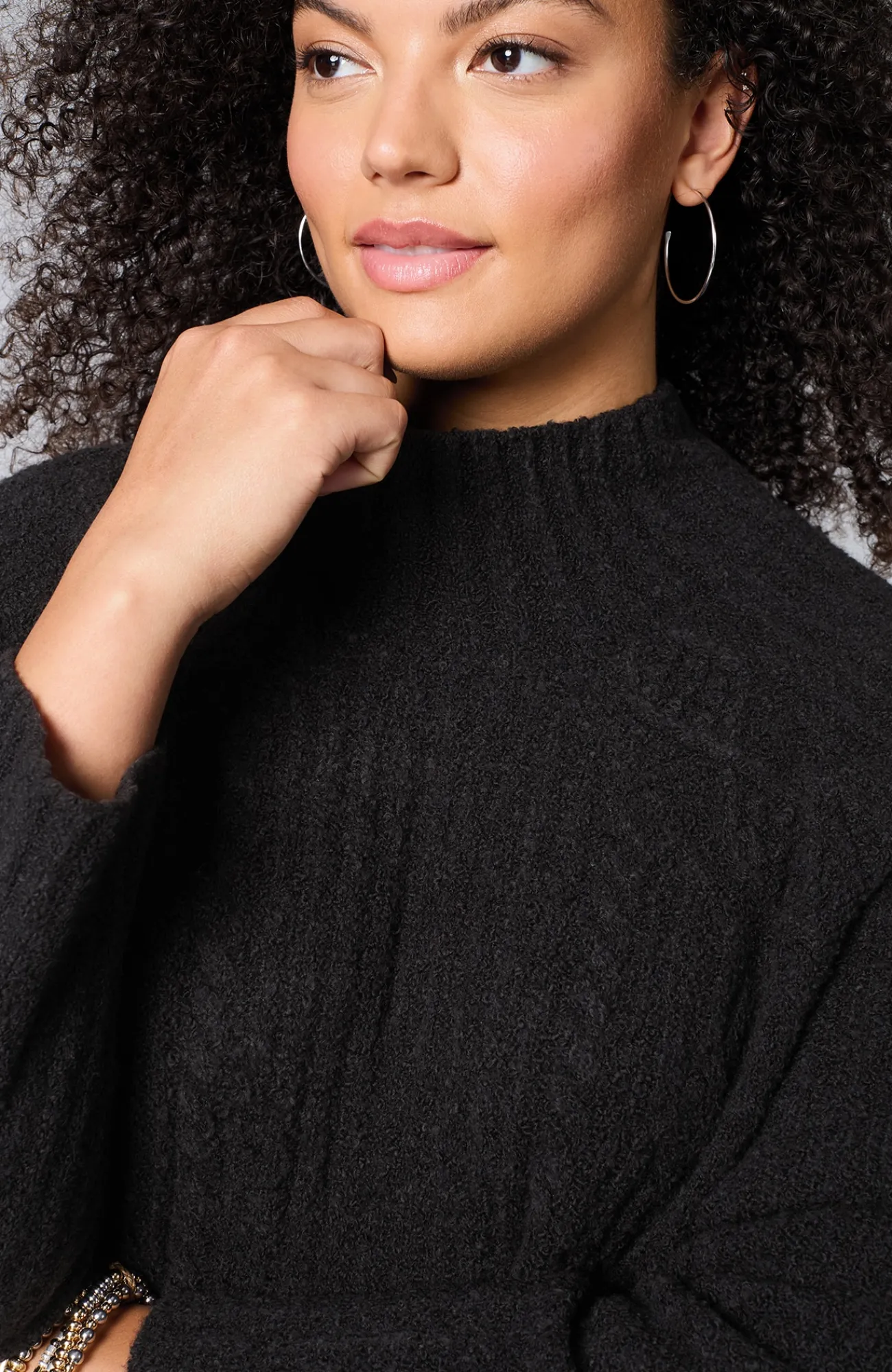 J.Jill Mixed-Textures High-Neck Sweater Discount