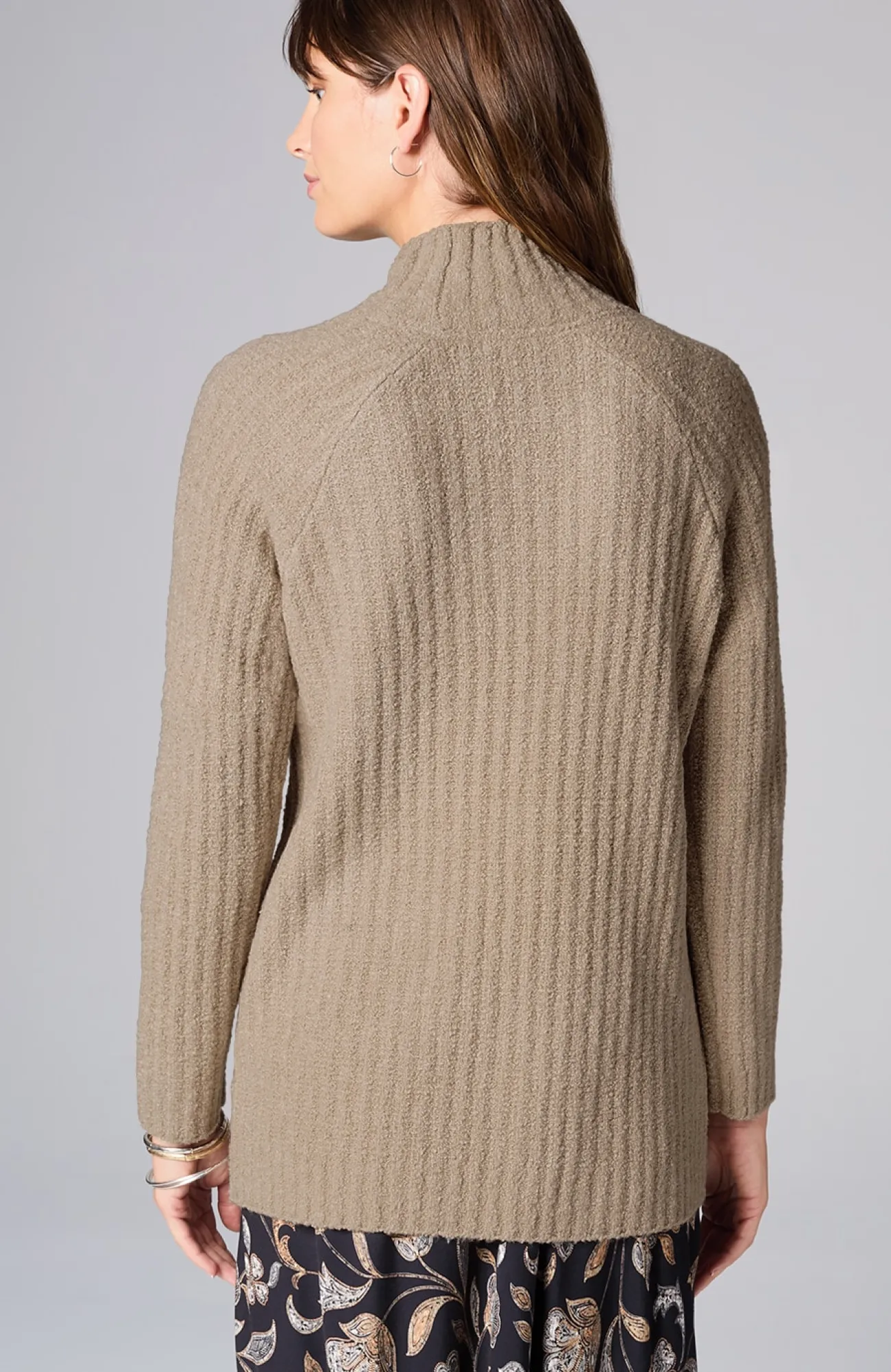 J.Jill Mixed-Textures High-Neck Sweater Discount