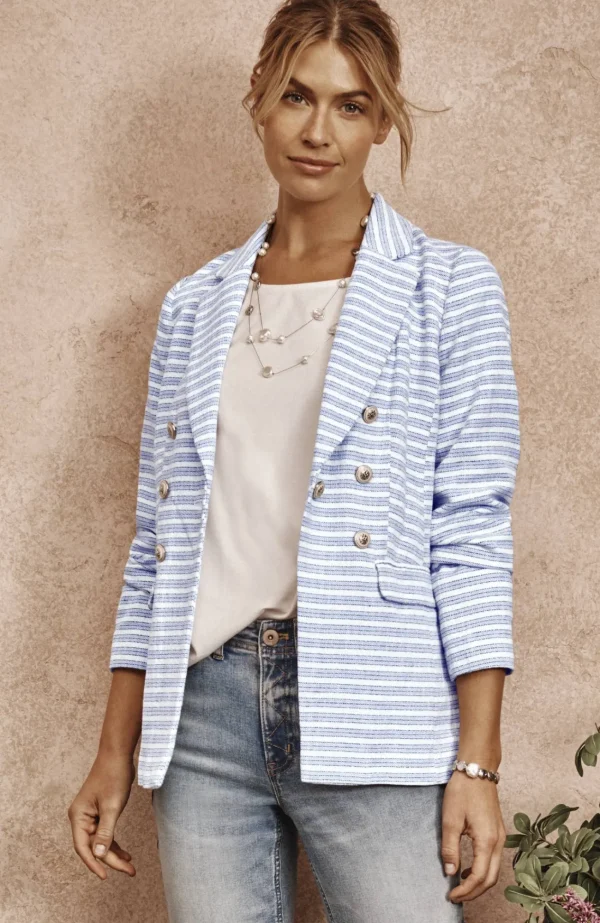 J.Jill Modern Spectator Blazer White Multi Hot