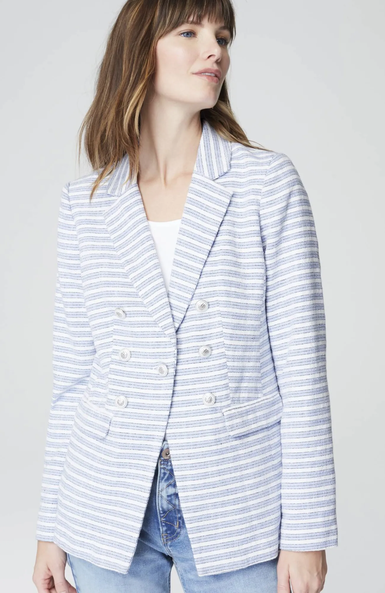 J.Jill Modern Spectator Blazer White Multi Hot