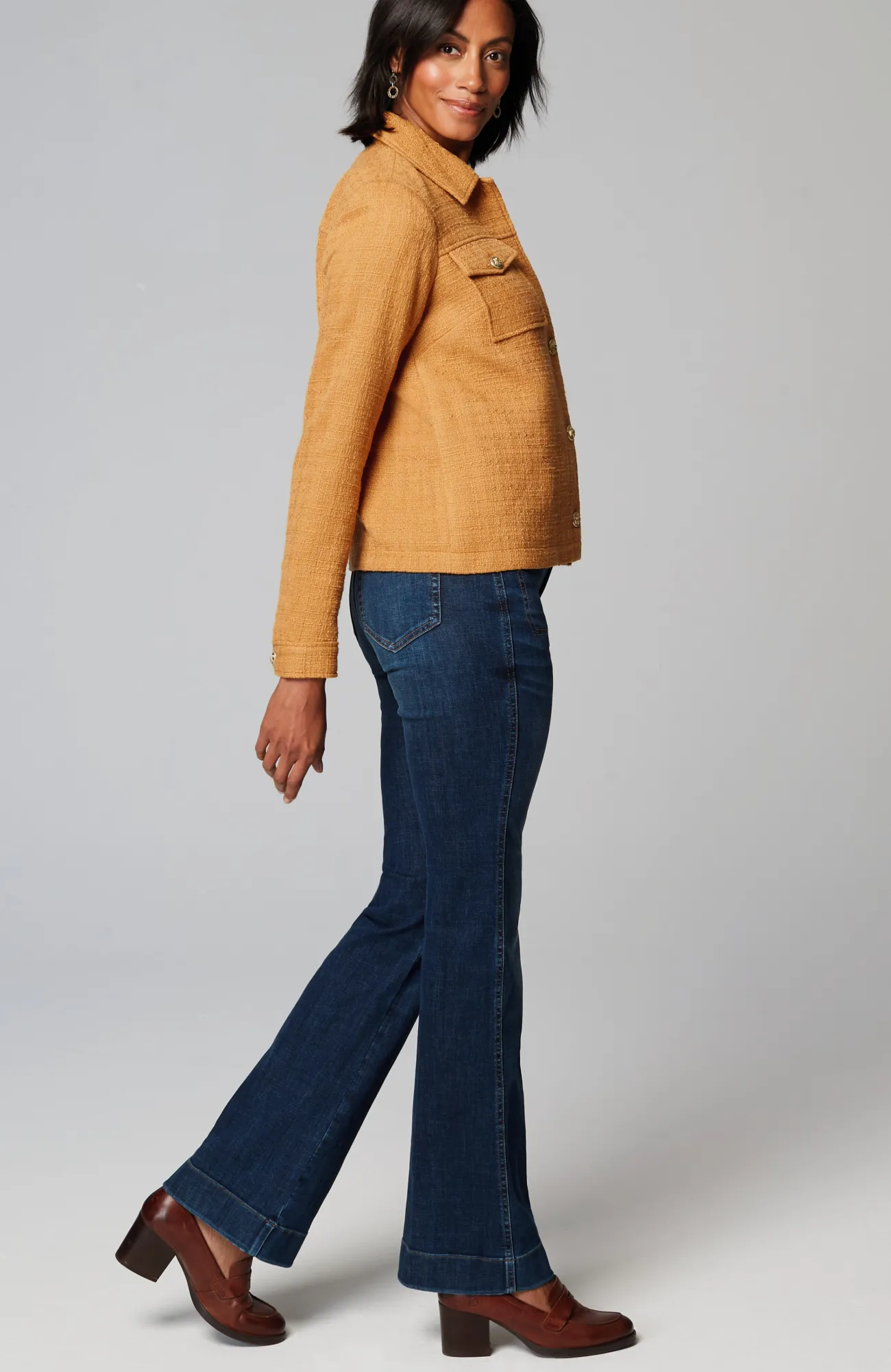 J.Jill Modern Tweed Jacket Honey Online