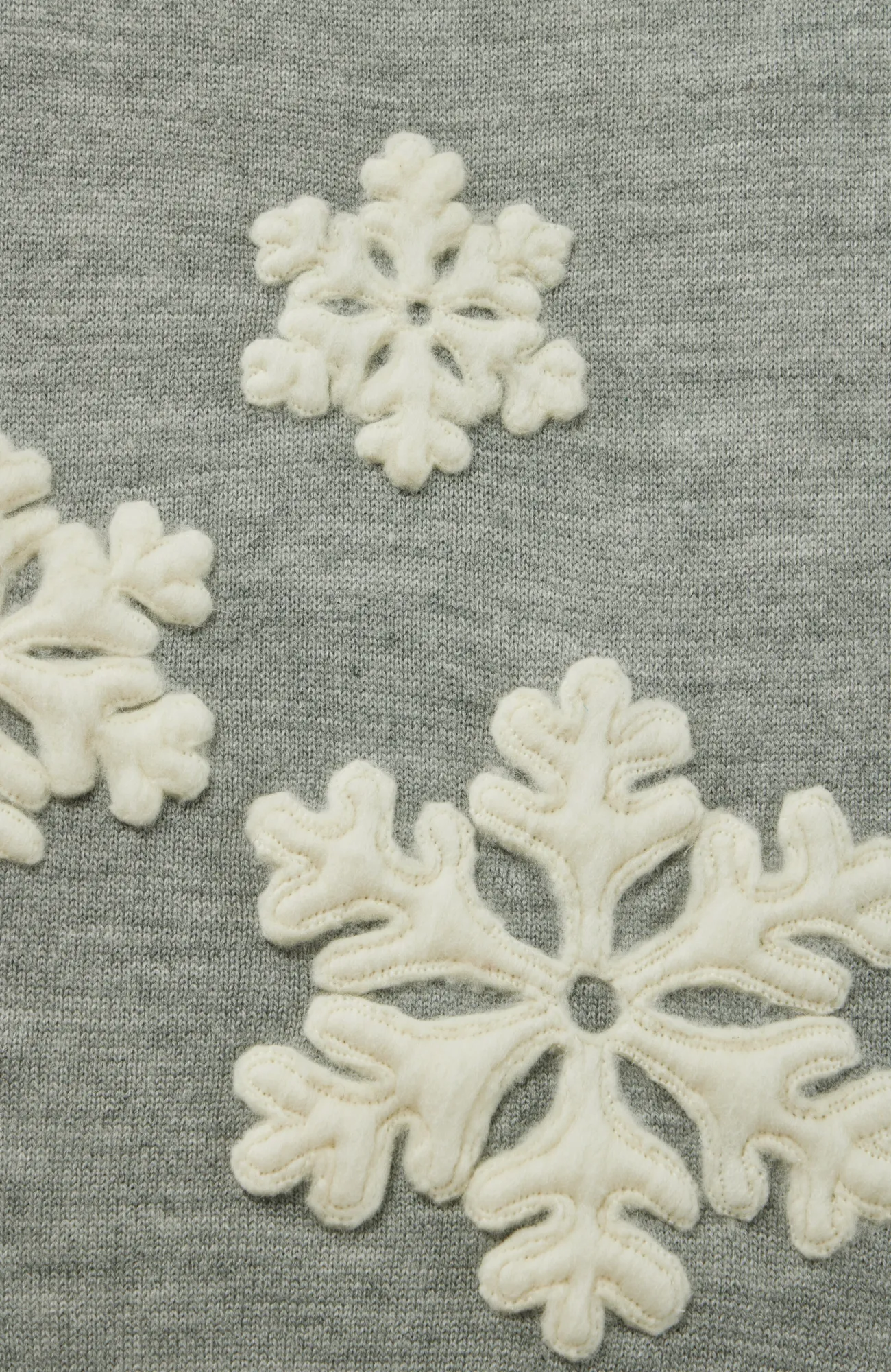 J.Jill Needle-Felted Snowflake Scarf Grey Heather/cream Hot