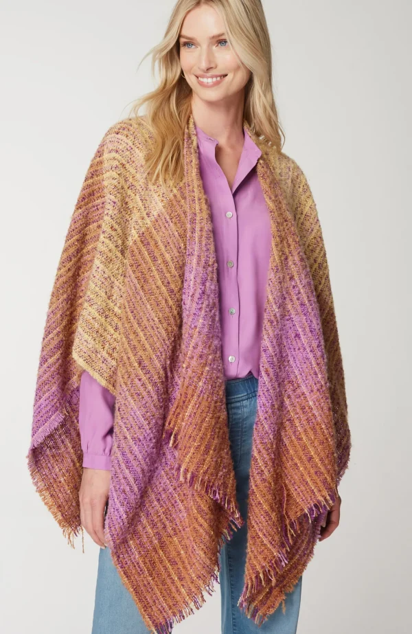 J.Jill Ombré Tweed Ruana Chambord Multi Hot