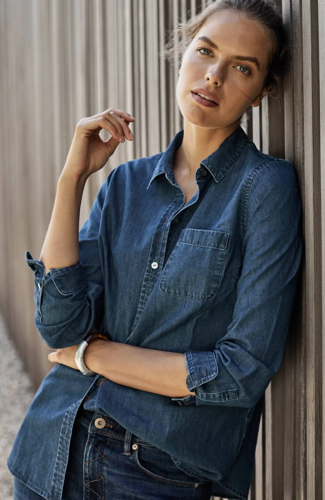 J.Jill One-Pocket Button-Front Shirt Hot