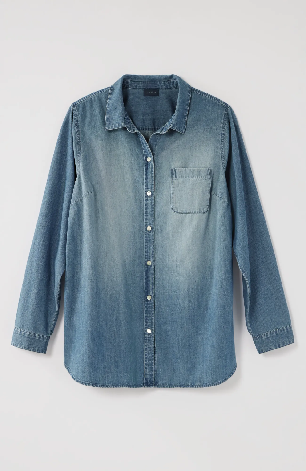 J.Jill One-Pocket Button-Front Shirt Hot