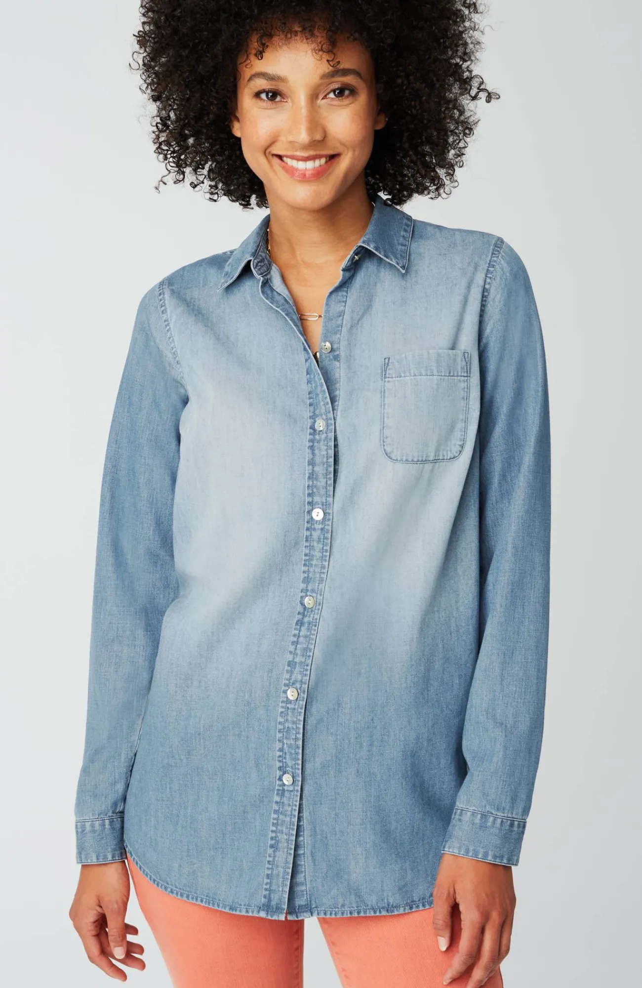 J.Jill One-Pocket Button-Front Shirt Hot