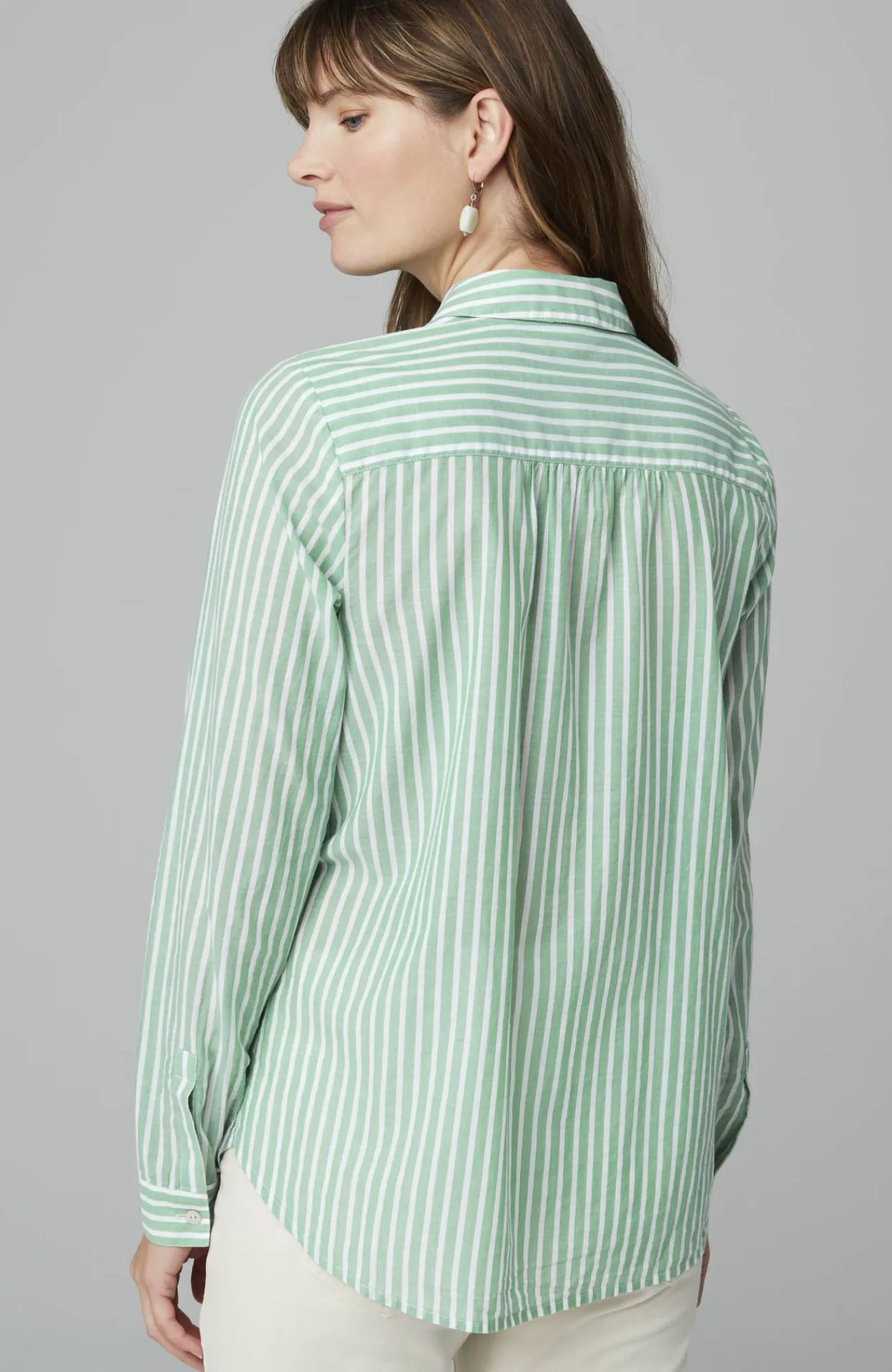 J.Jill One-Pocket Shirred-Back Shirt Outlet