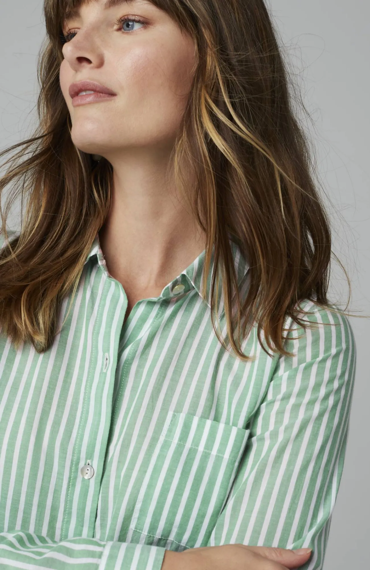 J.Jill One-Pocket Shirred-Back Shirt Outlet