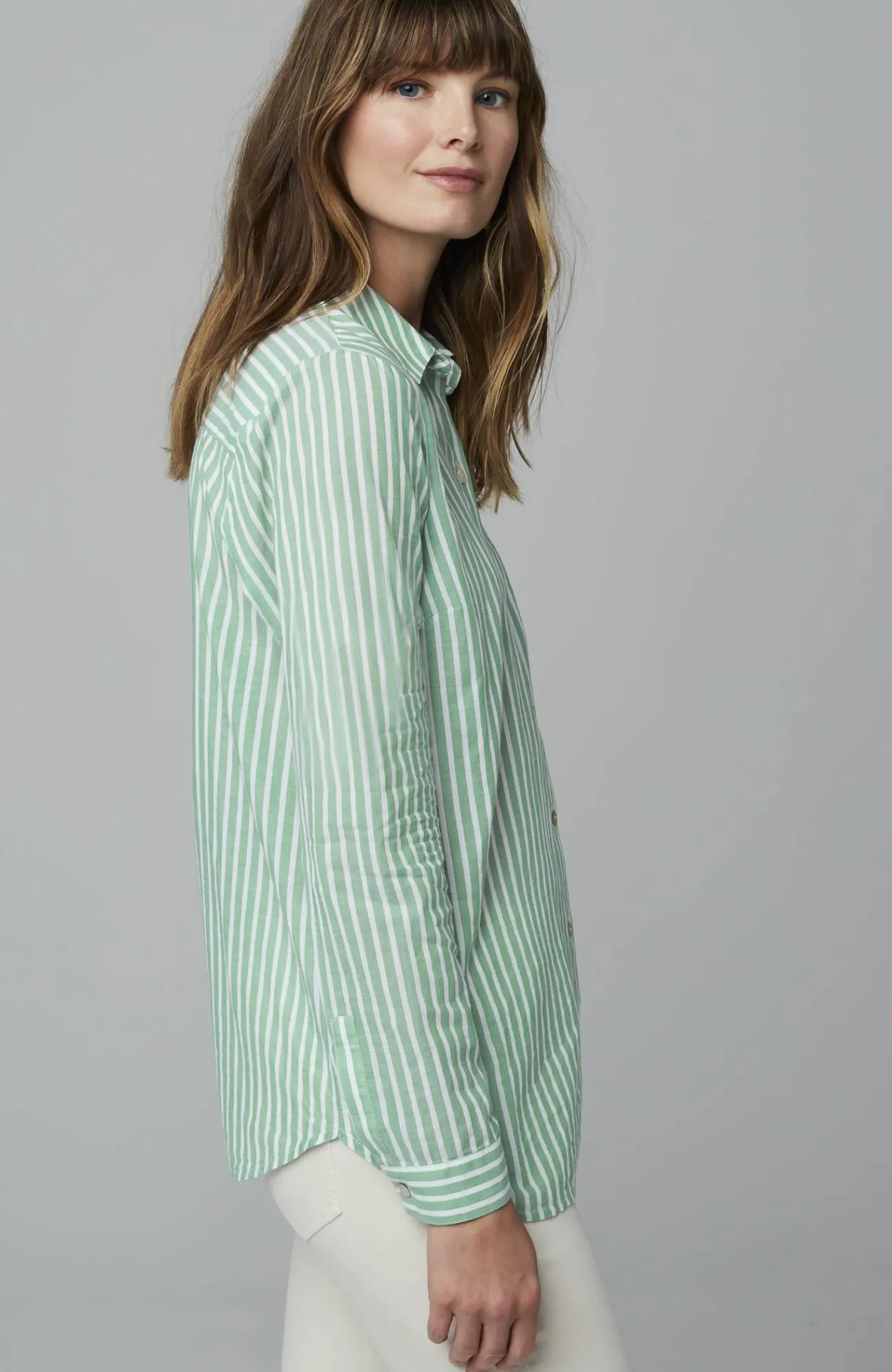 J.Jill One-Pocket Shirred-Back Shirt Outlet