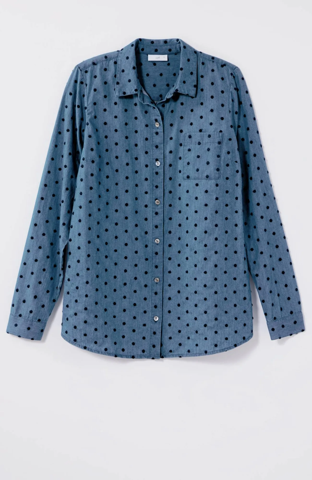 J.Jill One-Pocket Shirred-Back Shirt Outlet