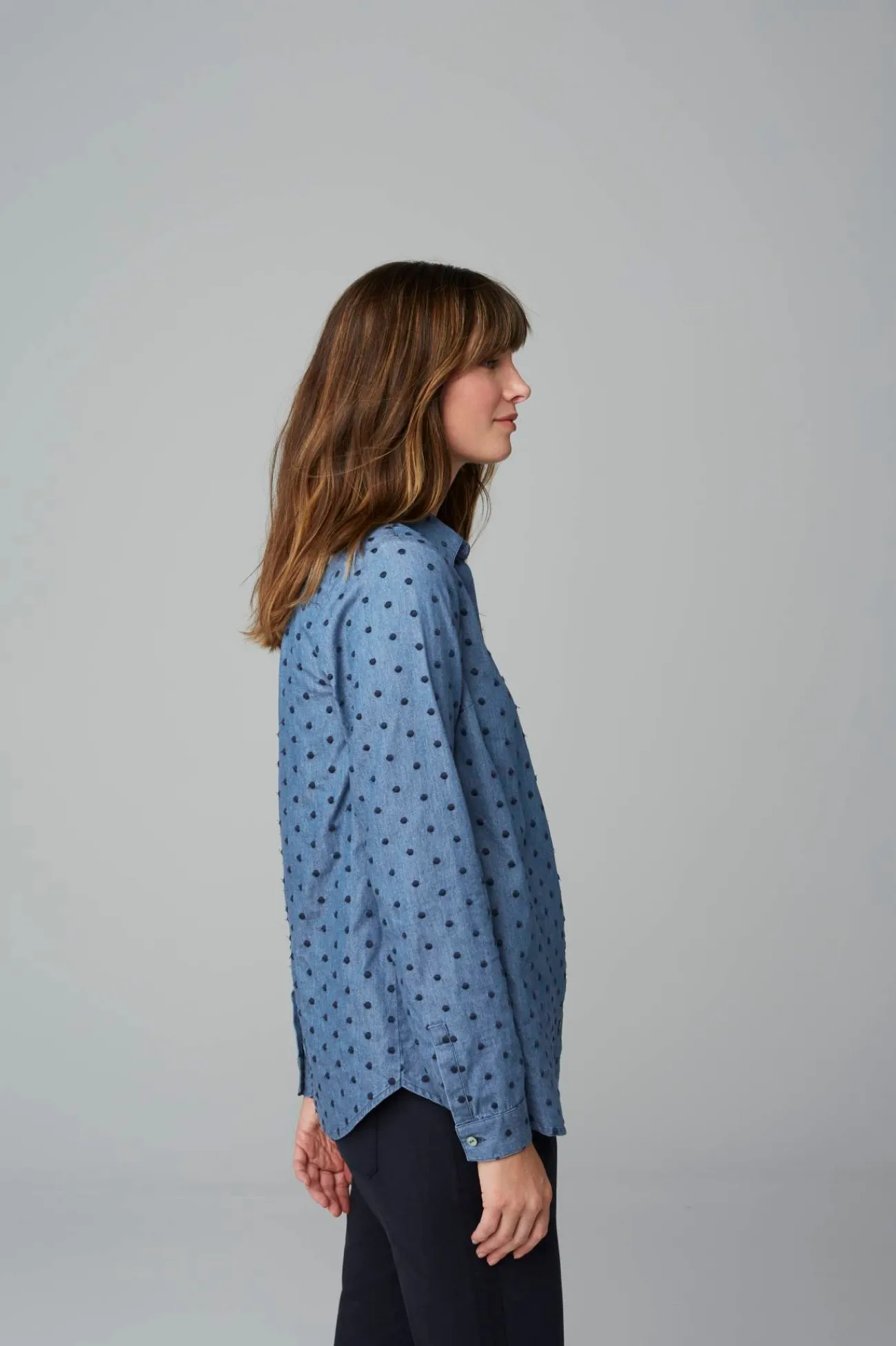 J.Jill One-Pocket Shirred-Back Shirt Outlet