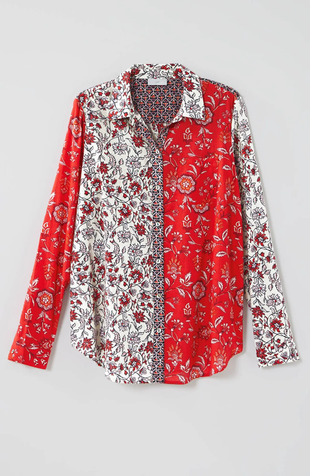 J.Jill One-Pocket Shirred-Back Shirt Outlet