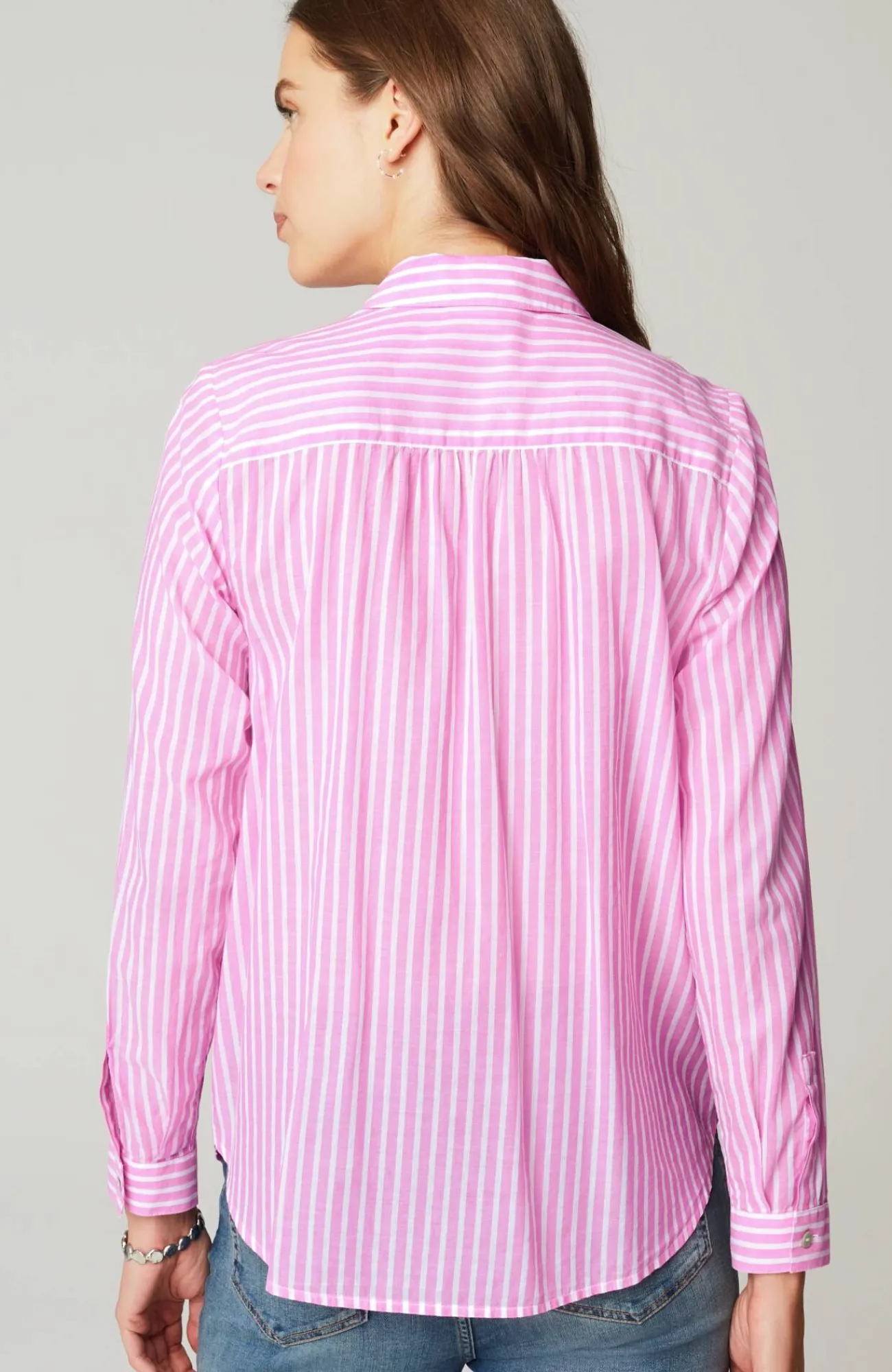 J.Jill One-Pocket Shirred-Back Shirt Outlet