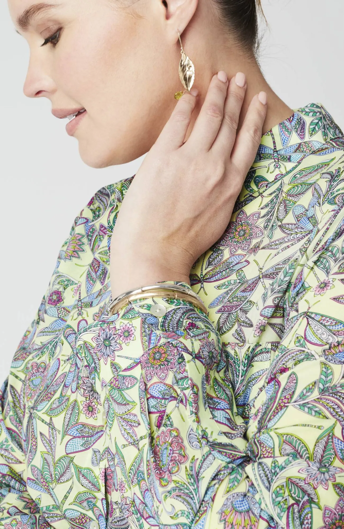 J.Jill One-Pocket Shirred-Back Shirt Outlet