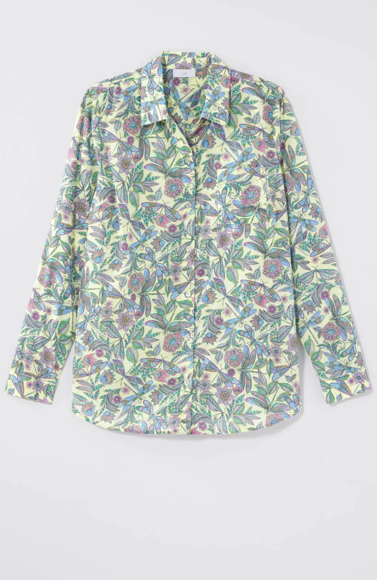 J.Jill One-Pocket Shirred-Back Shirt Outlet