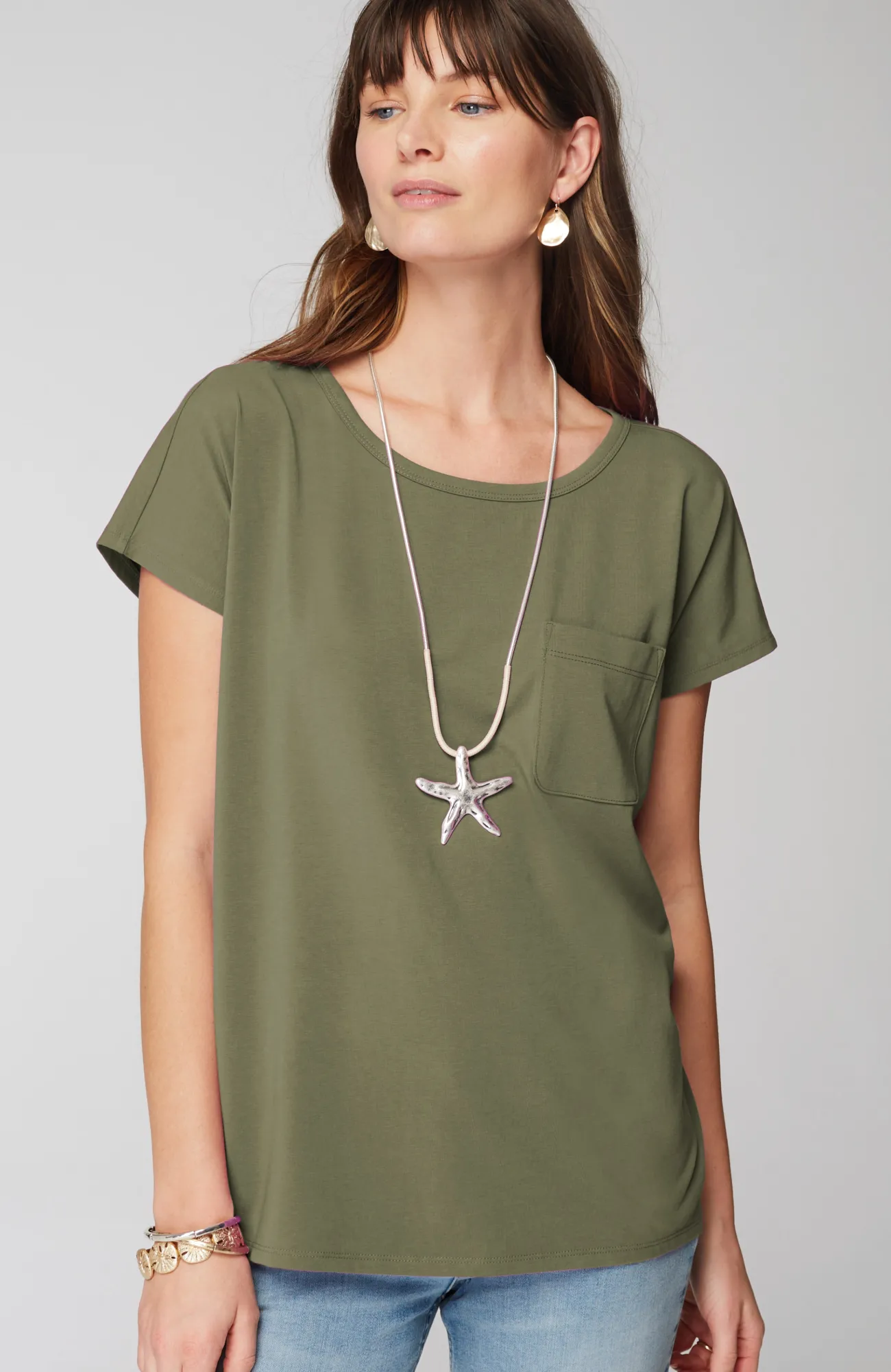 J.Jill One-Pocket Tee Hot
