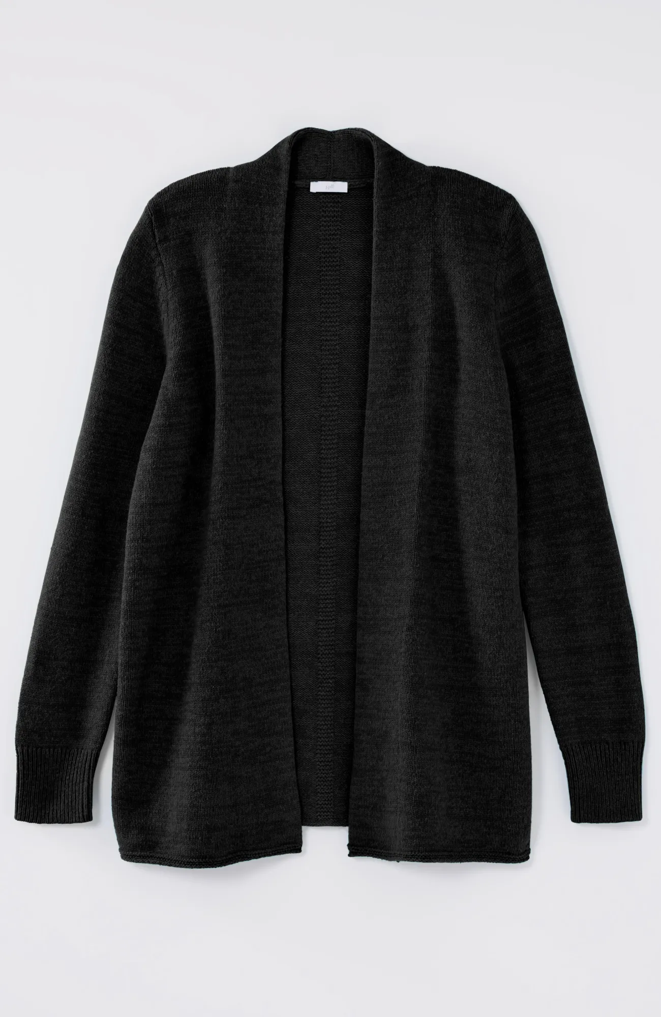 J.Jill Open-Front Shawl-Collar Cardi Black Store