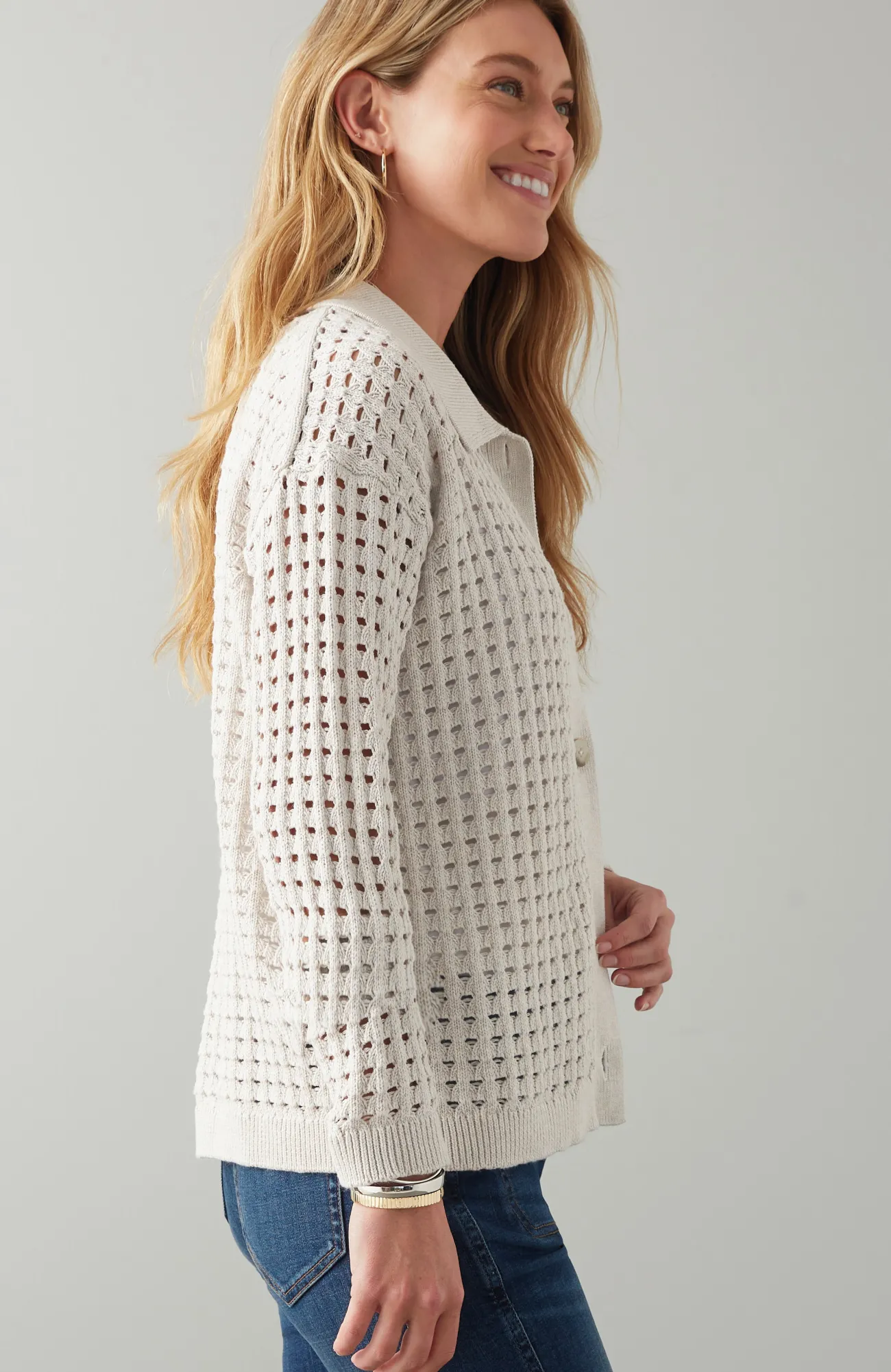 J.Jill Open-Texture Cardi Discount