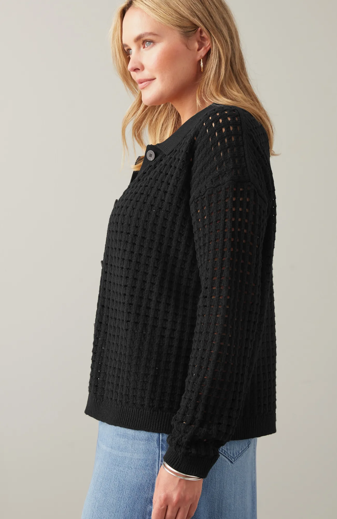 J.Jill Open-Texture Cardi Discount