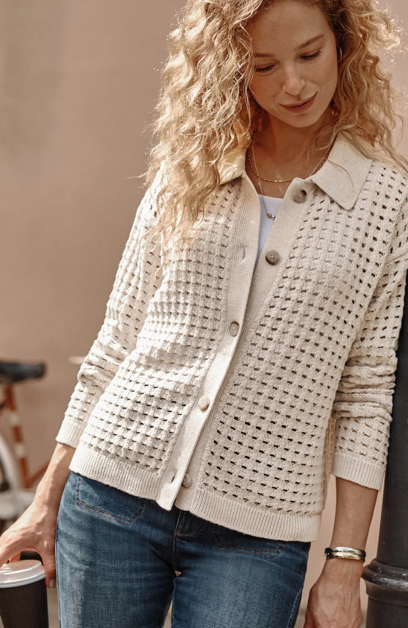 J.Jill Open-Texture Cardi Discount