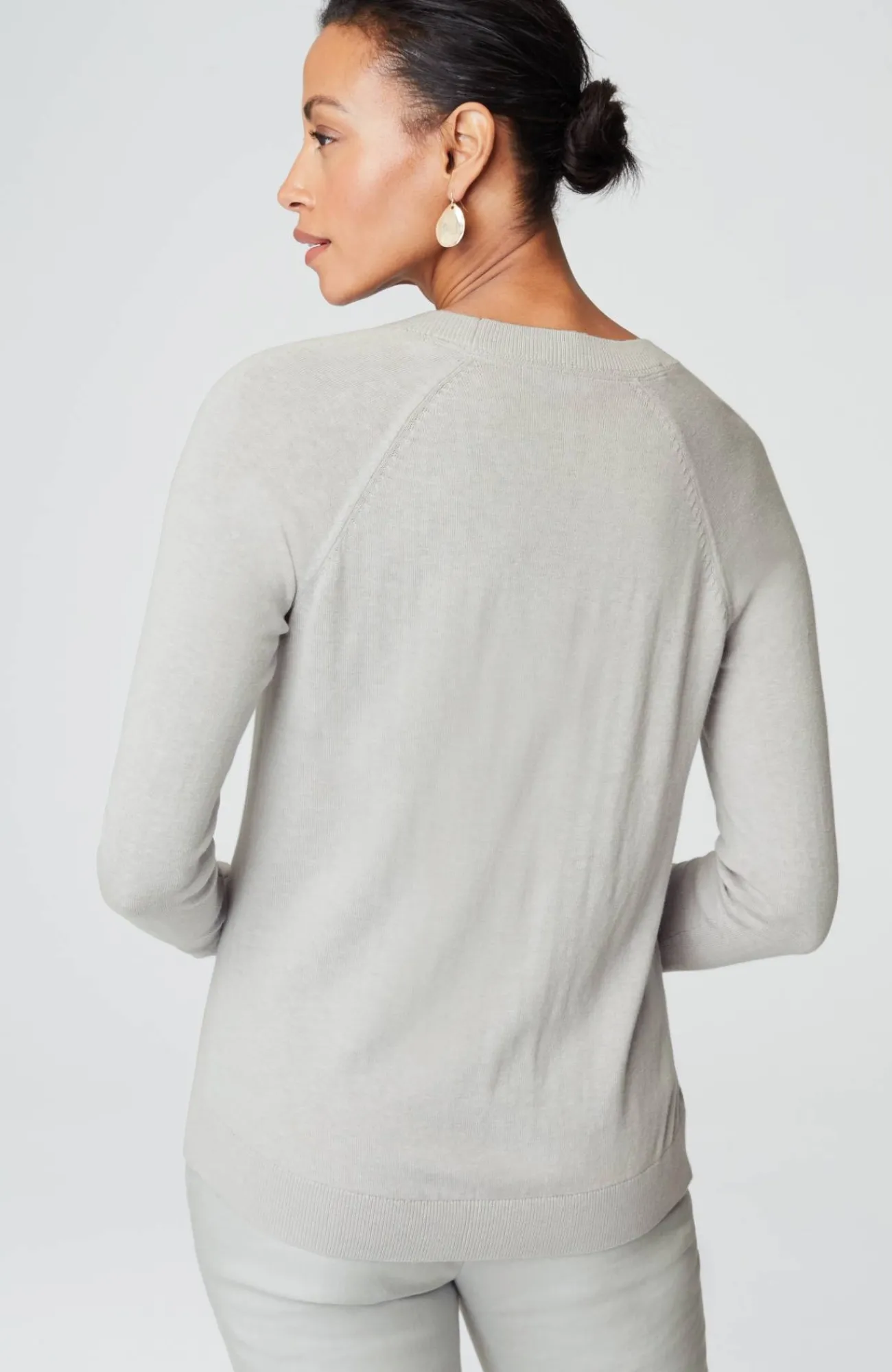 J.Jill Organically Grown Cotton V-Neck Cardi Hot