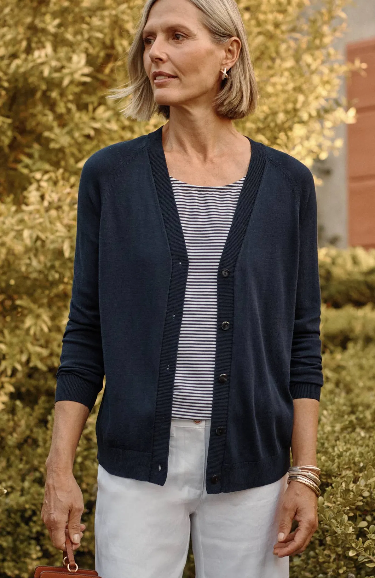 J.Jill Organically Grown Cotton V-Neck Cardi Hot
