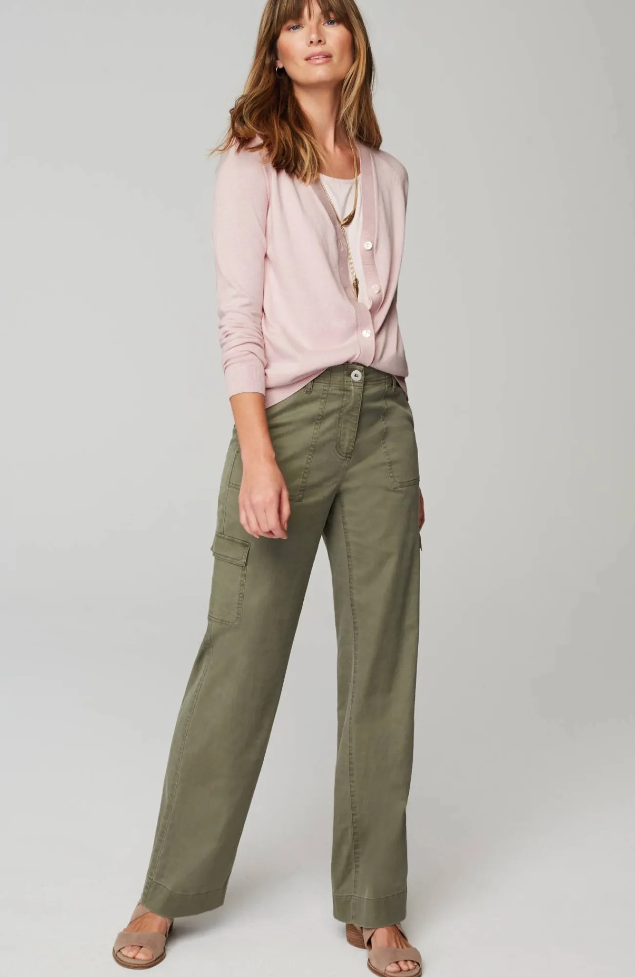 J.Jill Organically Grown Cotton V-Neck Cardi Hot
