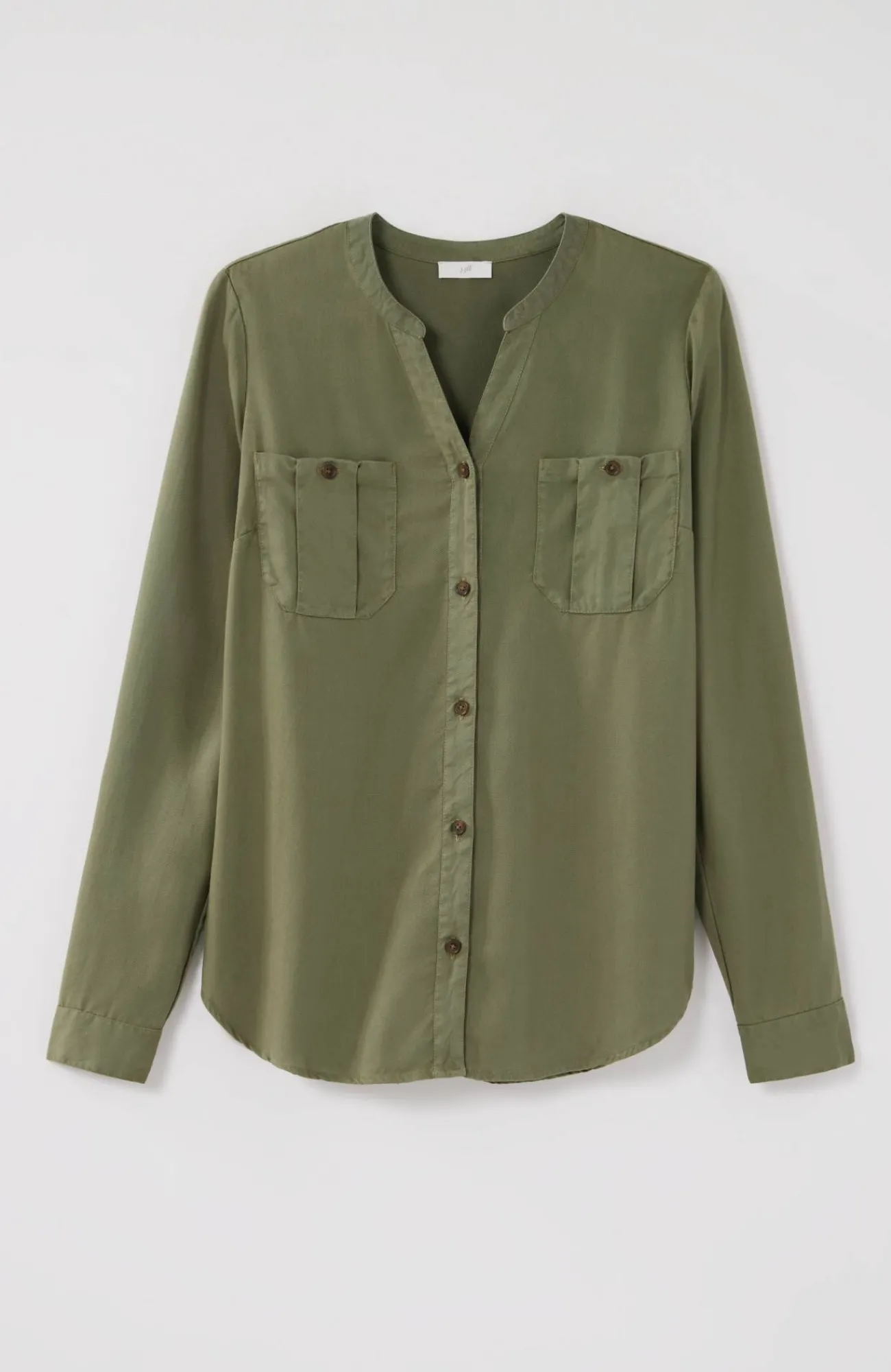 J.Jill Overdyed Button-Front Camp Shirt Clearance