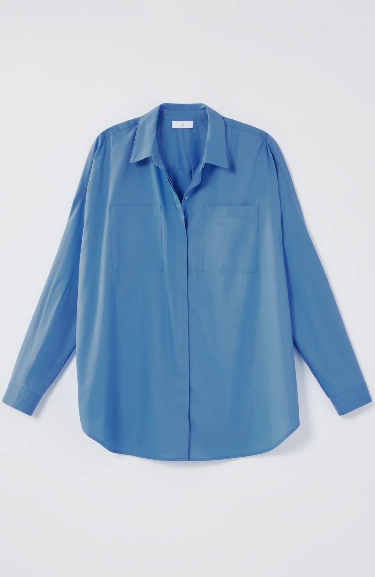 J.Jill Oversized Poplin Tunic Blue Agate Store