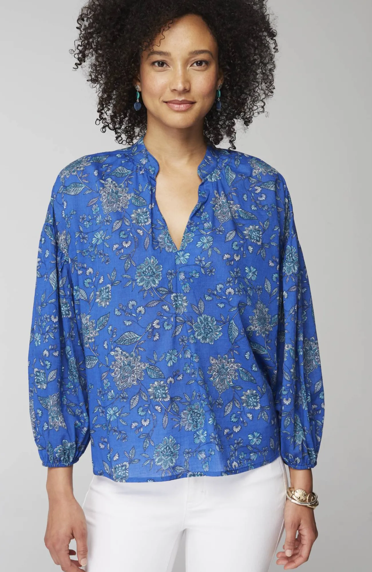 J.Jill Oversized Split-Neck Top Outlet