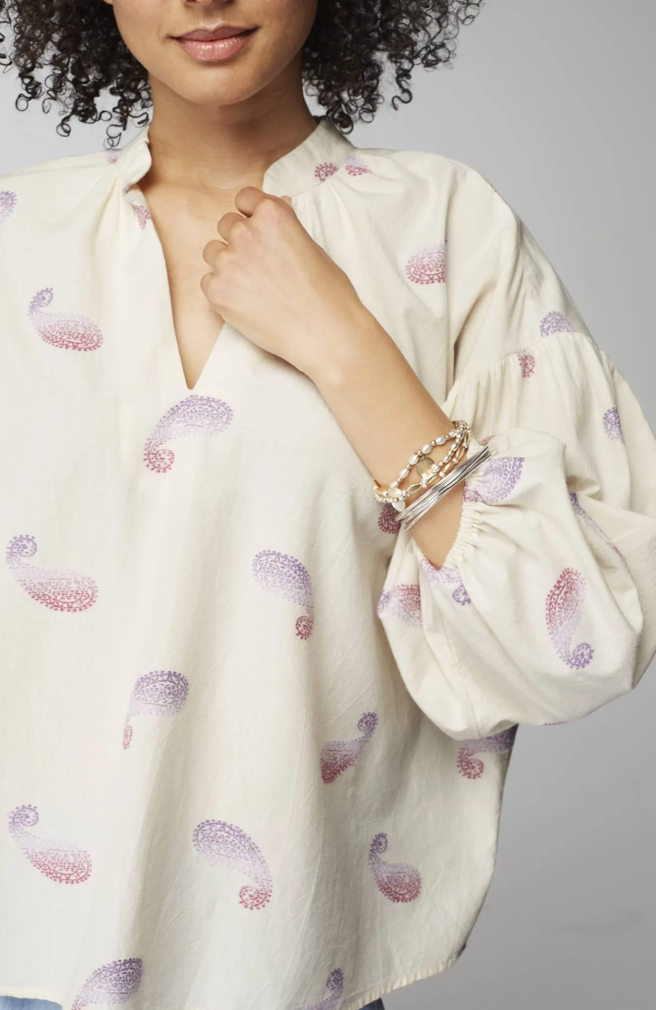 J.Jill Oversized Split-Neck Top Outlet