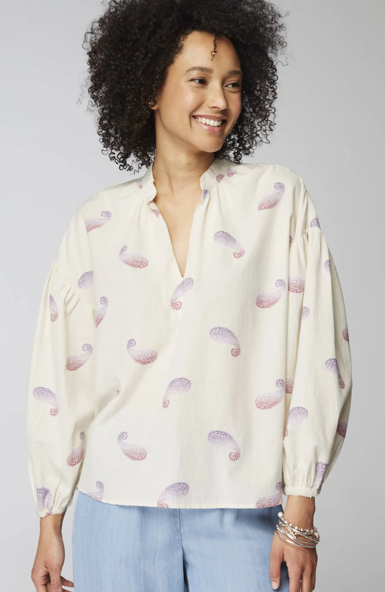 J.Jill Oversized Split-Neck Top Outlet