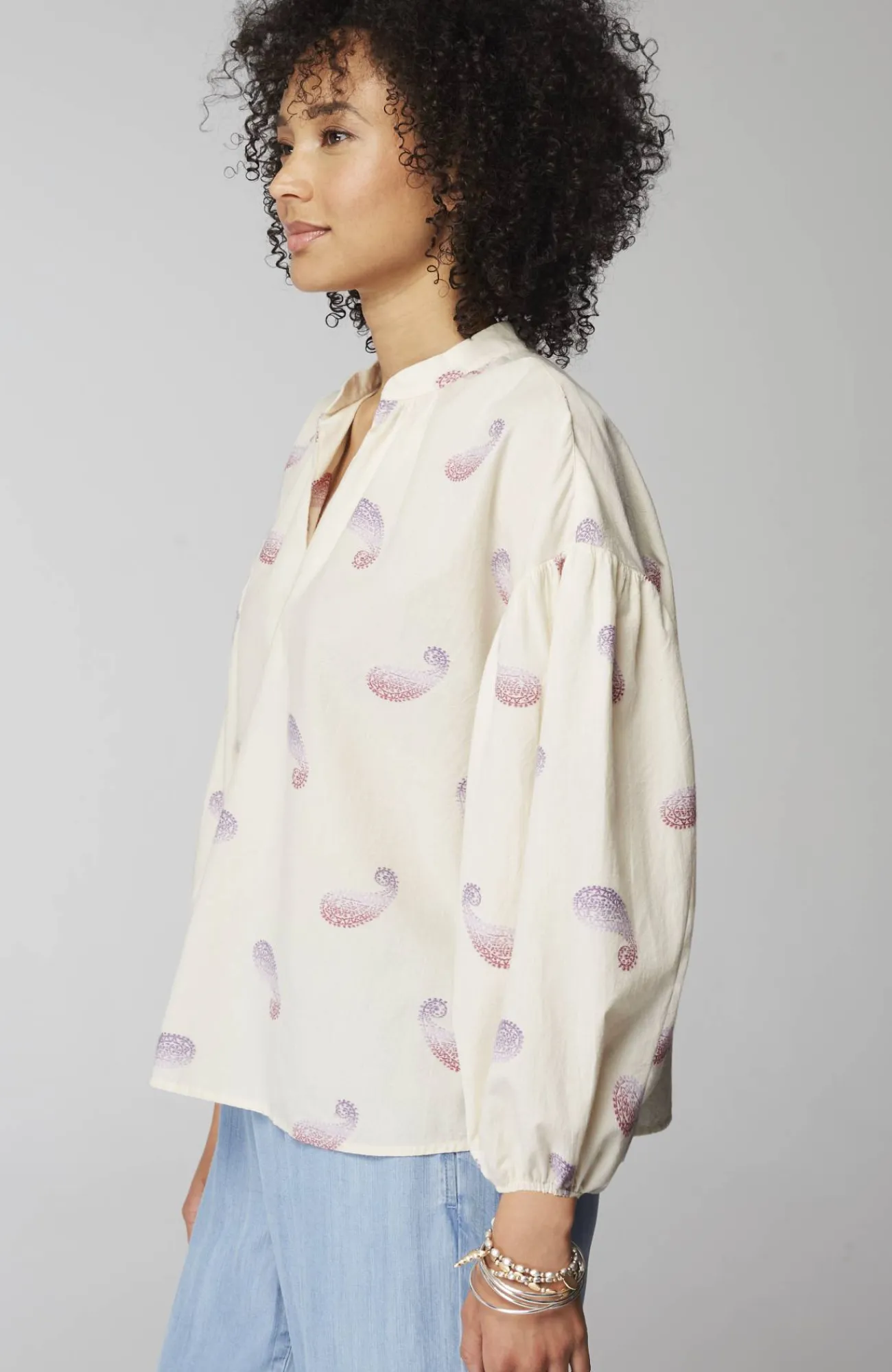 J.Jill Oversized Split-Neck Top Outlet