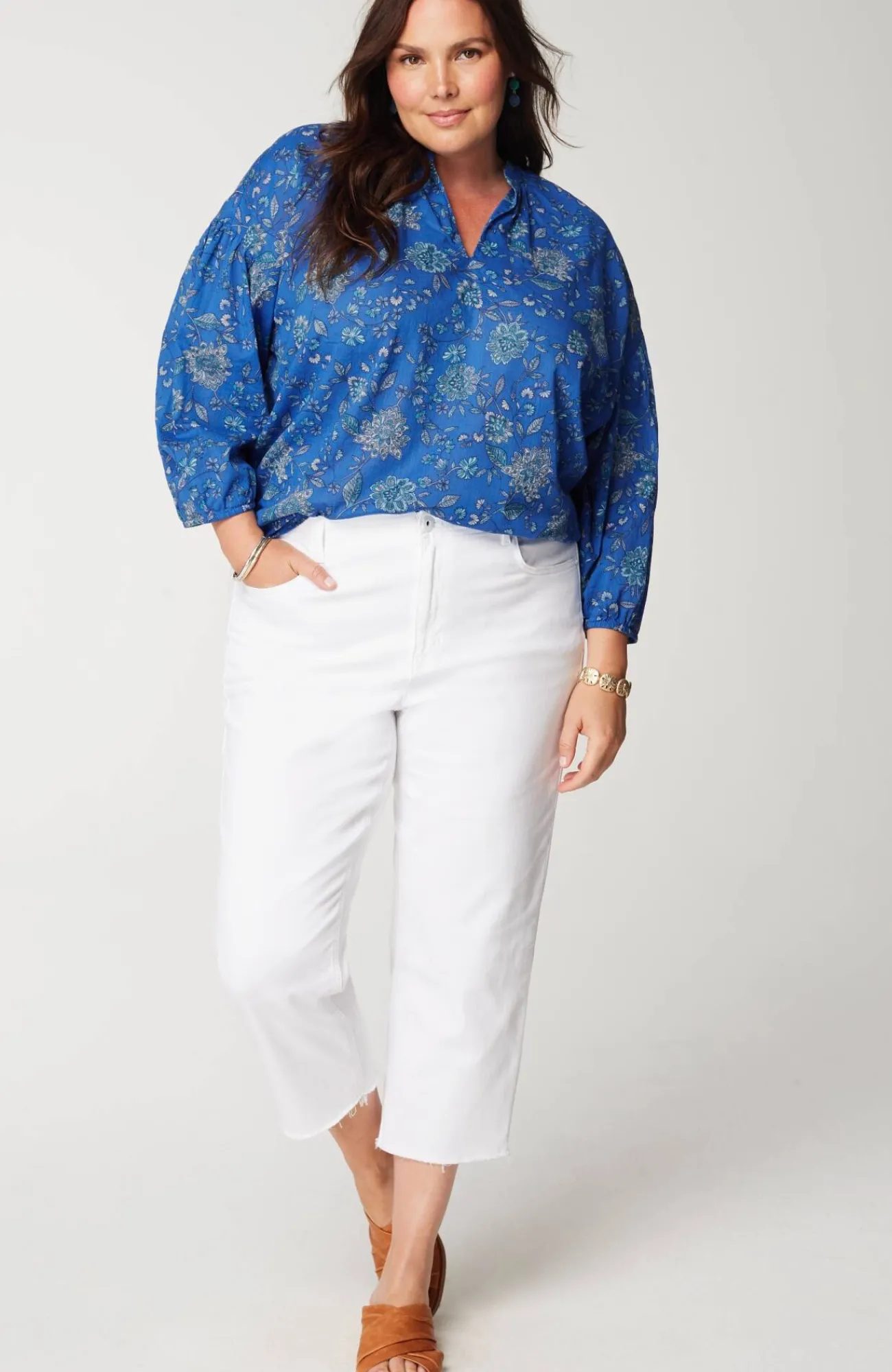 J.Jill Oversized Split-Neck Top Outlet