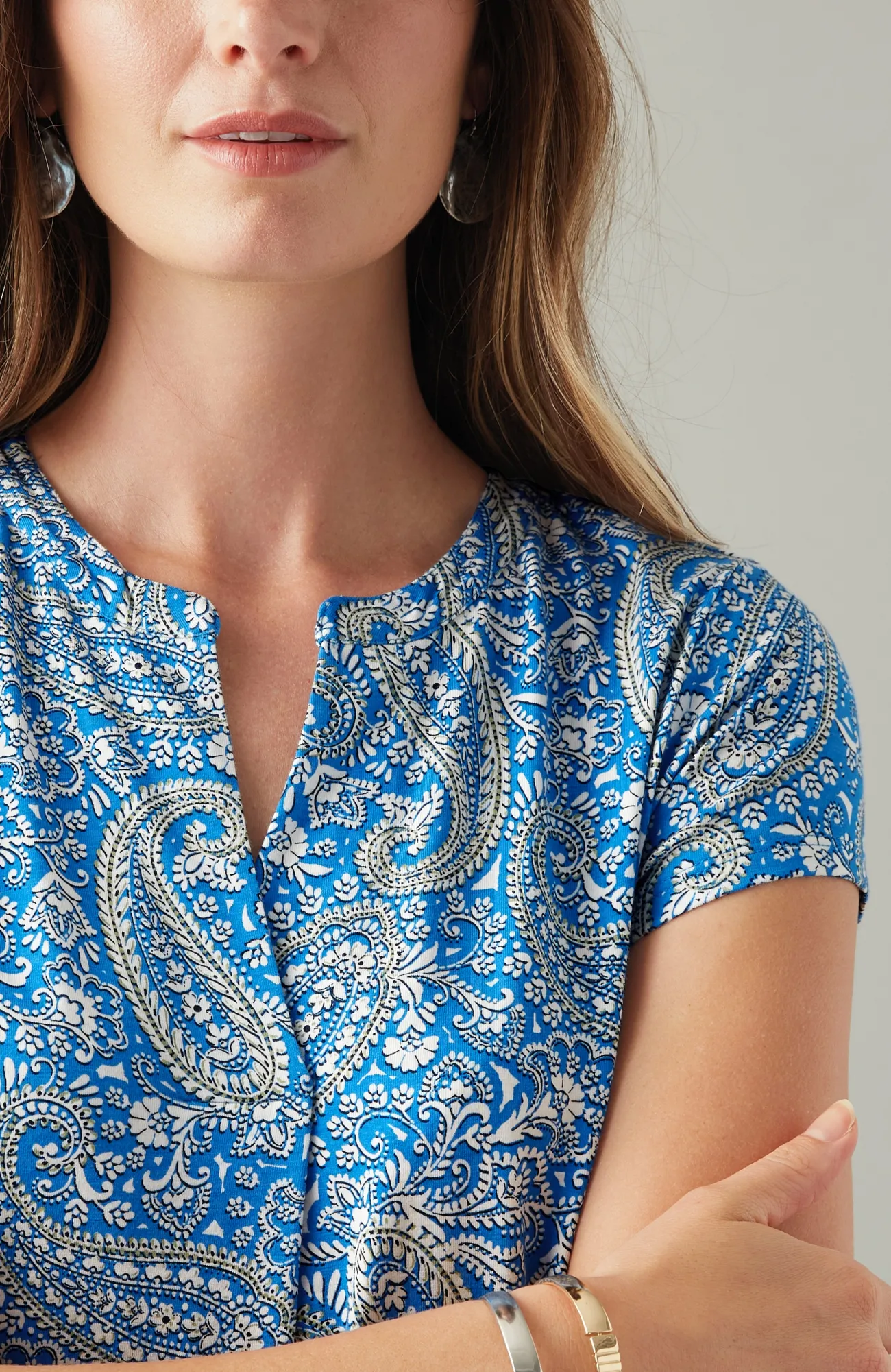 J.Jill Paisley-Printed A-Line Dress Dark Blue Agate Ornate Paisley New