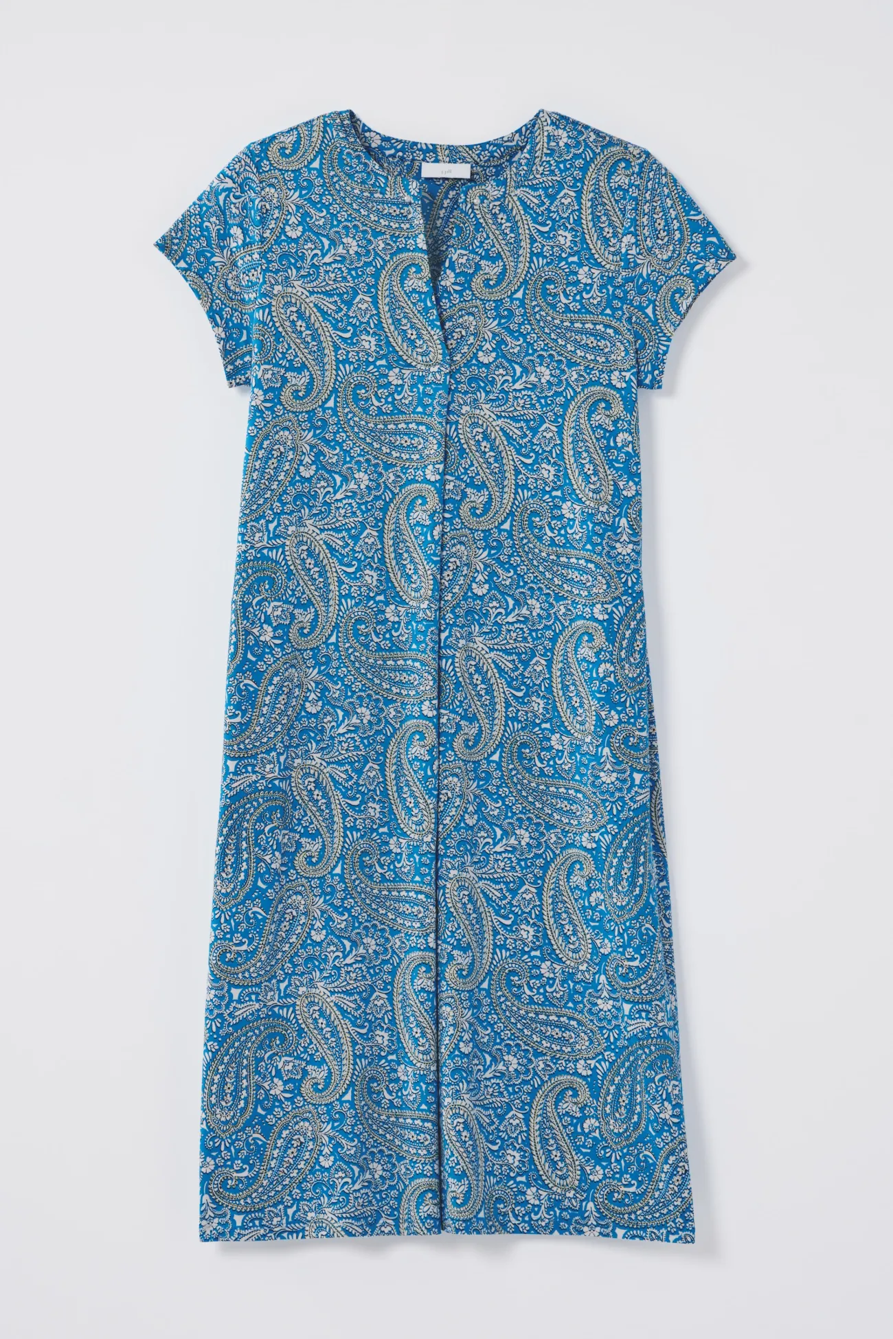 J.Jill Paisley-Printed A-Line Dress Dark Blue Agate Ornate Paisley New