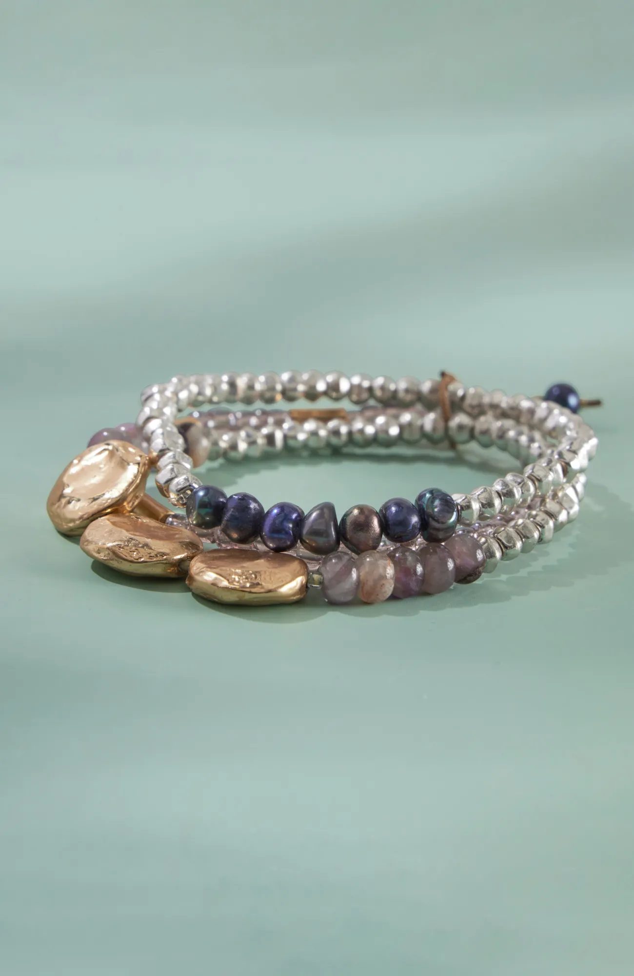J.Jill Peacock Pearl Bracelet Goldtone Multi Clearance