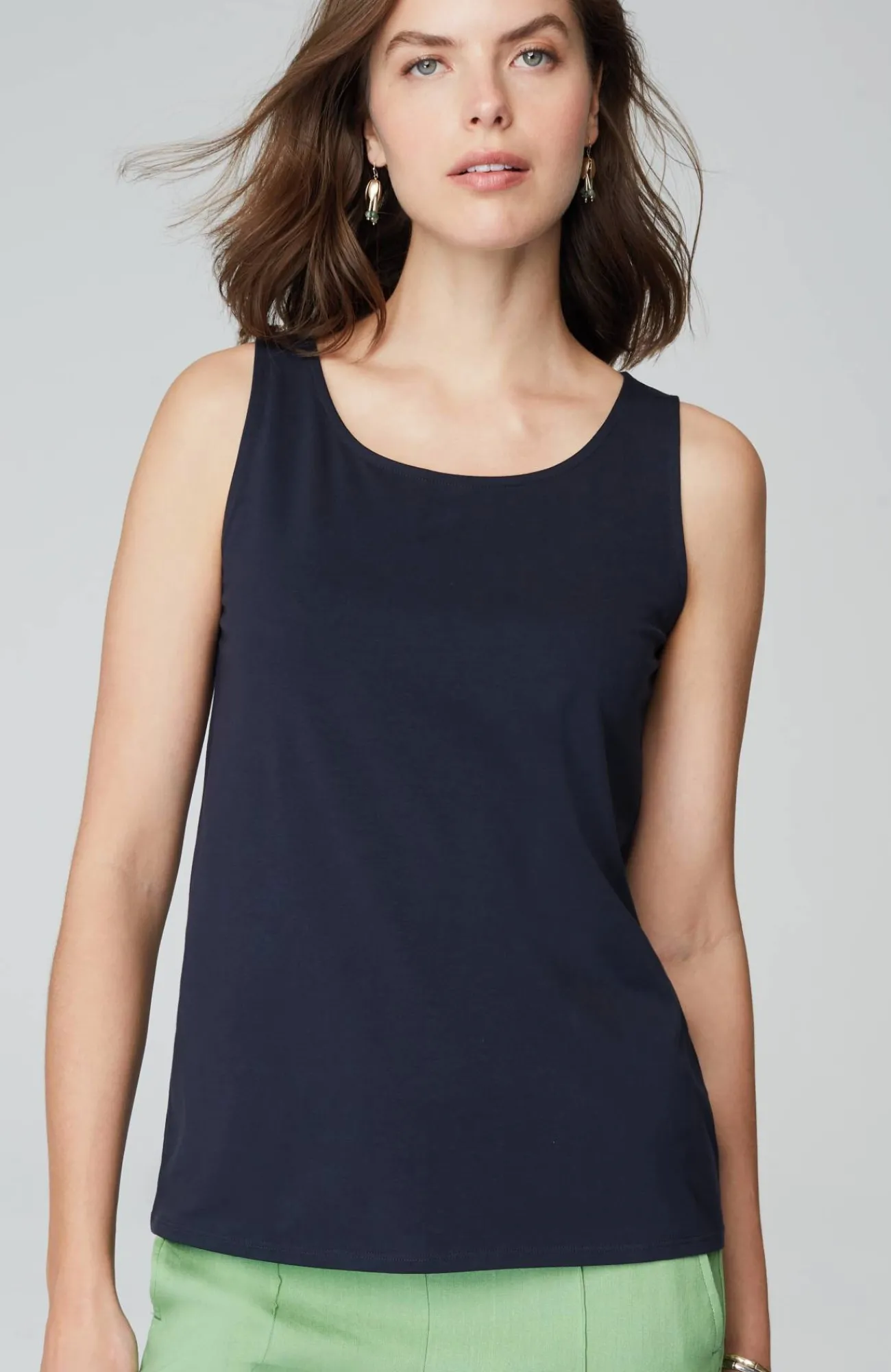 J.Jill Pima-Stretch Knit Tank New