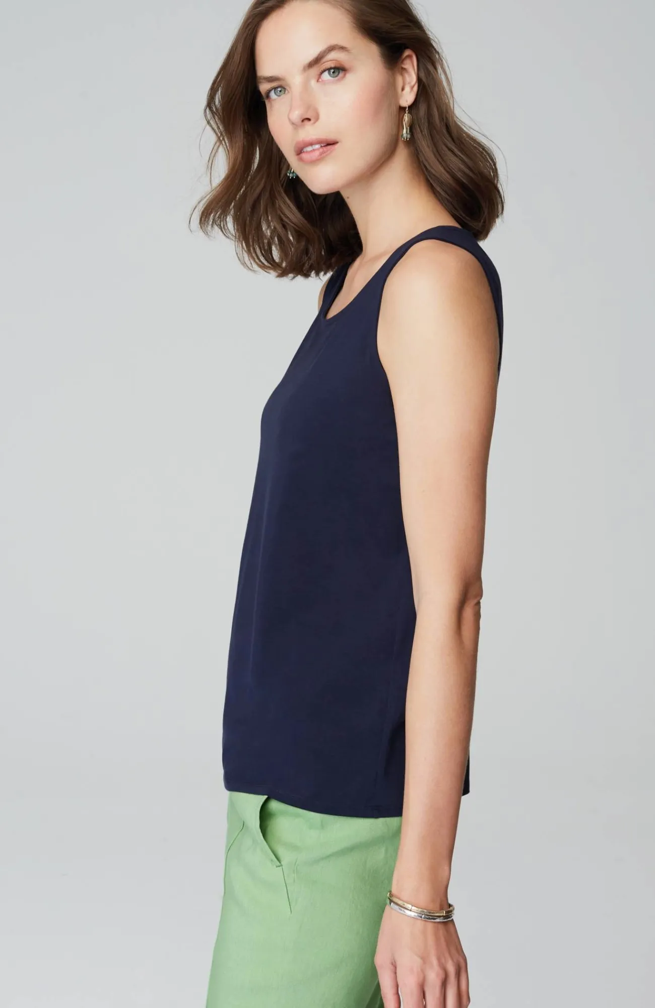 J.Jill Pima-Stretch Knit Tank New