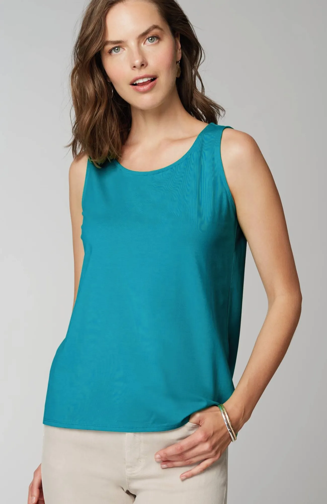 J.Jill Pima-Stretch Knit Tank Outlet
