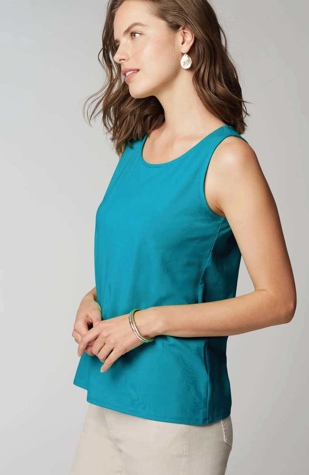 J.Jill Pima-Stretch Knit Tank New