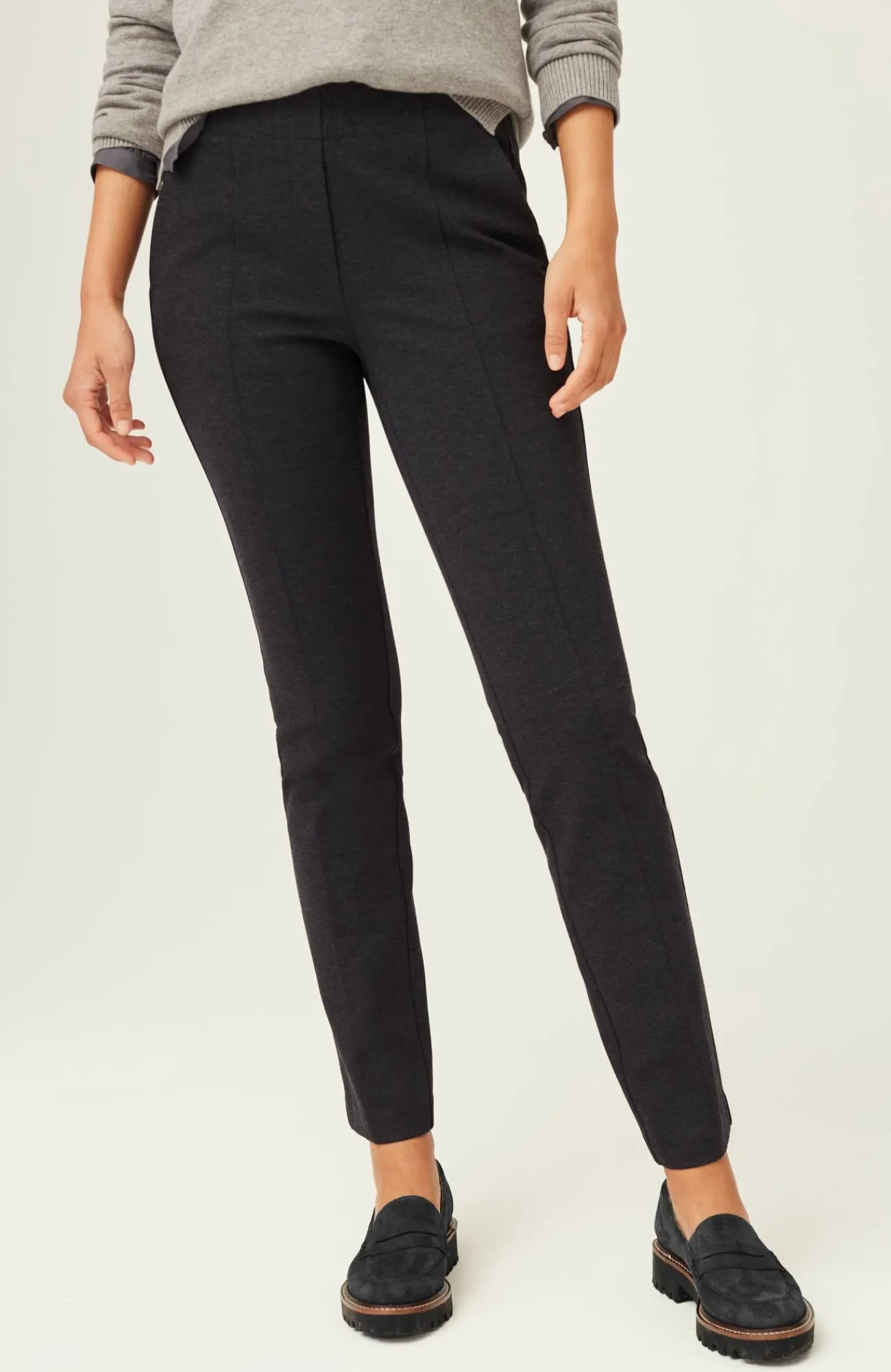 J.Jill Pintucked Ponte Slim-Leg Pants New