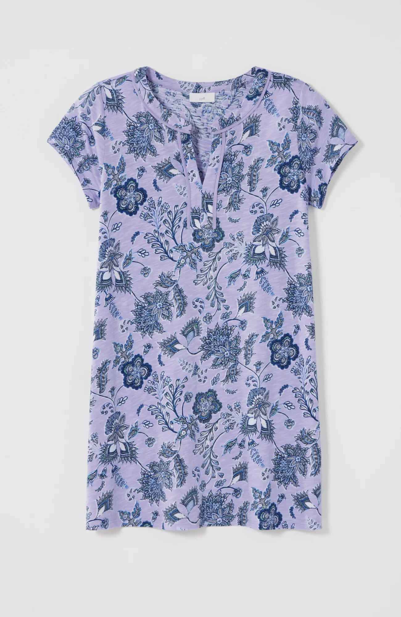 J.Jill Piped Tunic Fresh Mint Large Hand Drawn Jacobean Online