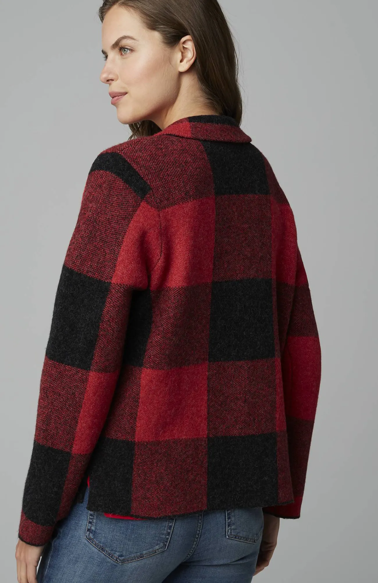 J.Jill Plaid Button-Front Sweater New