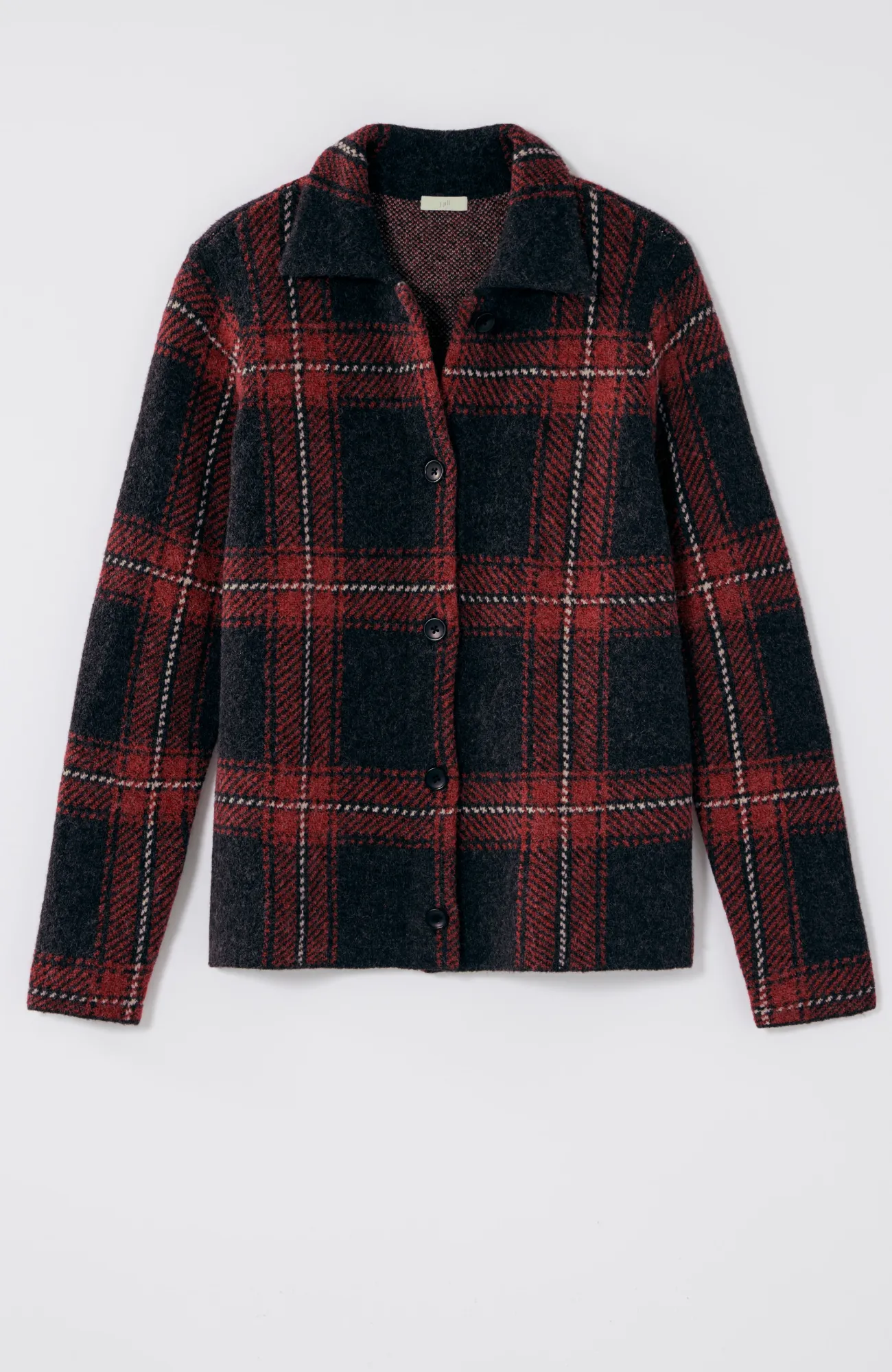 J.Jill Plaid Button-Front Sweater New